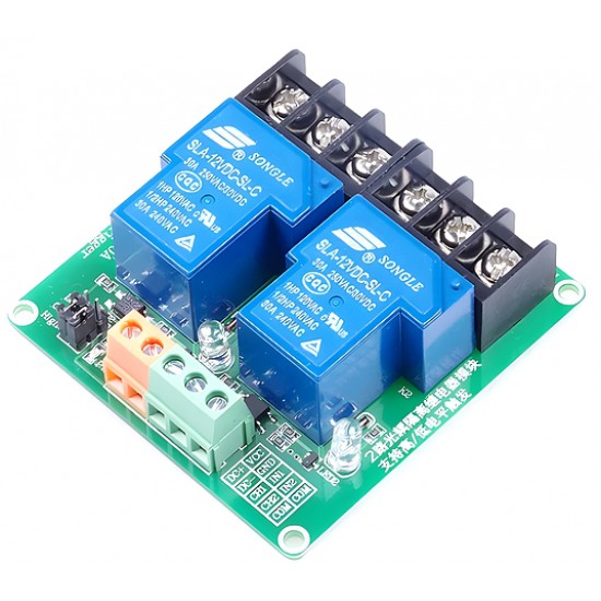 ขาย รีเลย์ Relay Module 12V 30A 2 ช่อง ราคา 120.00 บาท ในไทย