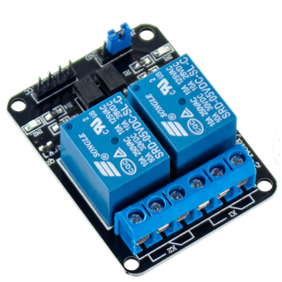 ขาย Relay Module รีเลย์ โมดูล 12V 10A 2 ช่อง ราคา 50.00 บาท ในไทย