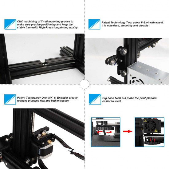 ขาย 3D Printer Ender-3 V-slot 220x220x250 ราคา 5,900.00 บาท ในไทย