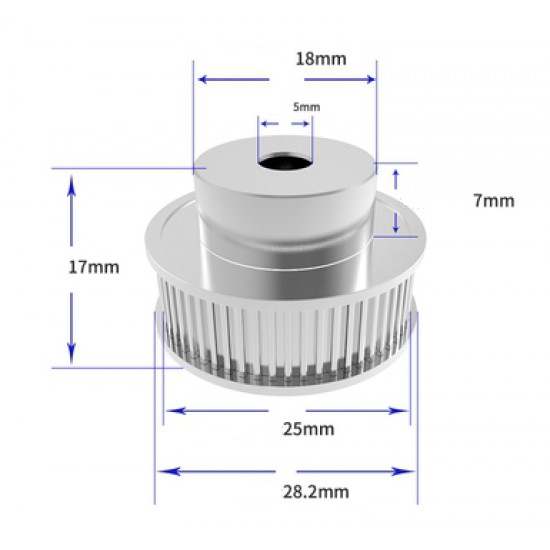 ขาย Pulley (พู่เล่) 2GT40 teeth Bore 5mm ราคา 70.00 บาท ในไทย