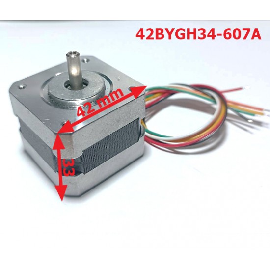 ขาย Stepper motor (สเต็ปปิ้ง มอตเตอร์) NEMA 17 42BYGH34-607A 1.8 องศา ราคา 180.00 บาท ในไทย