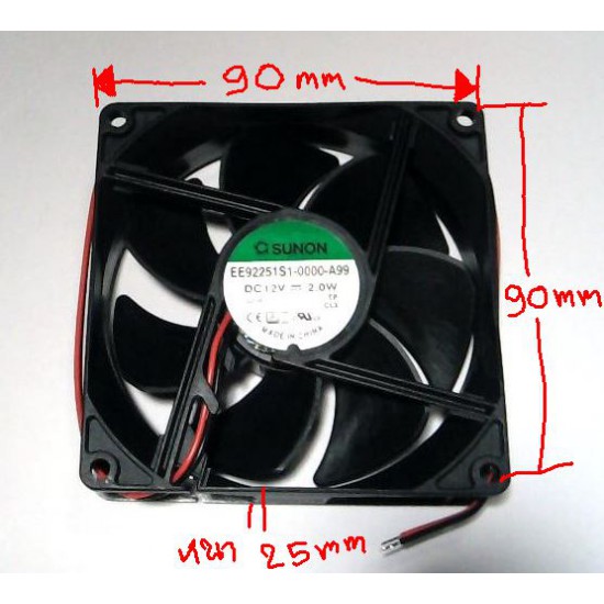 ขาย FAN 12VDC 9x9x2.5cm  ราคา 80.00 บาท ในไทย