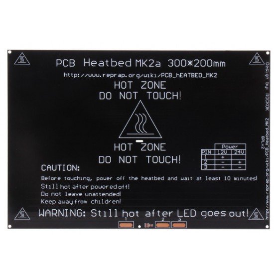 ขาย Heat Bed MK2a 200x300 mm สำหรับ 3d printer ราคา 620.00 บาท ในไทย