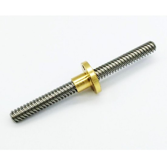 ขาย LEAD SCREW T8 8X100 MM & BRASS NUT ราคา 80.00 บาท ในไทย