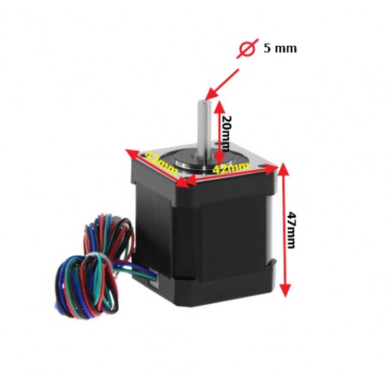 ขาย step motor (สเต็ป มอเตอร์) Nema 17  2A 0.48N ราคา 350.00 บาท ในไทย