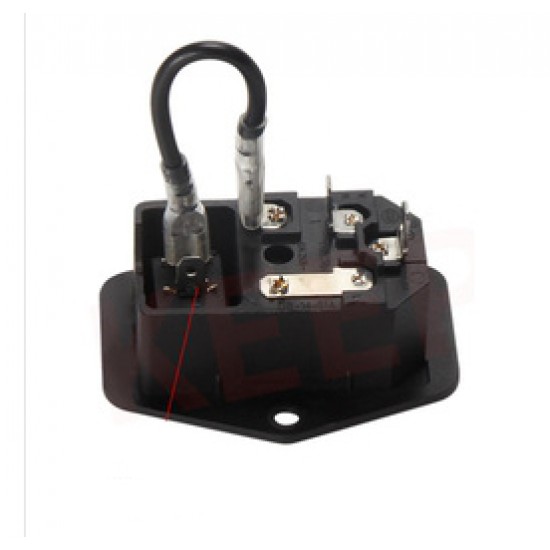 ขาย Male Power Socket ( ปลั๊กตัวเมีย )) 250V 10A (มี่ ฟิวส์ มีสวิตช์ในตัว) ราคา 60.00 บาท ในไทย
