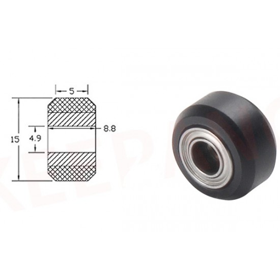 ขาย pulley 5x15 (ลูกรอก) ล้อยาง  ราคา 30.00 บาท ในไทย
