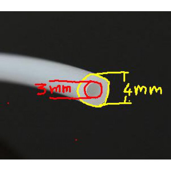 ขาย เทฟลอน 3d printer วงใน 2mm วงนอก 4mm ต่อ 1 เมตร ราคา 40.00 บาท ในไทย
