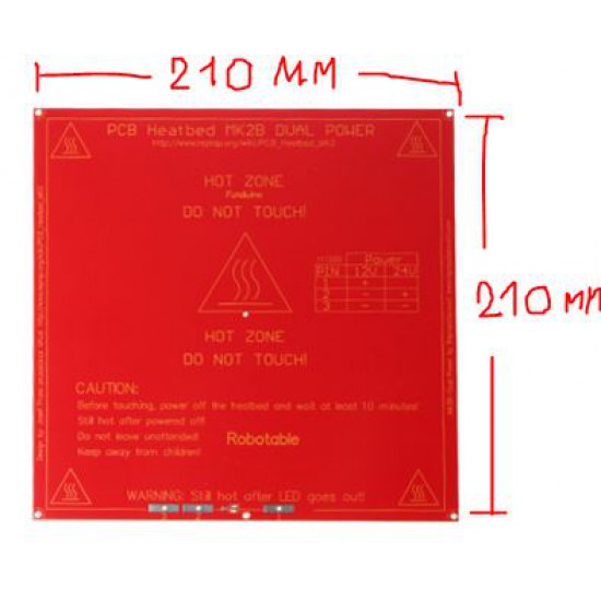 ขาย MK2B Heatbed 210x210mm ราคา 280.00 บาท ในไทย