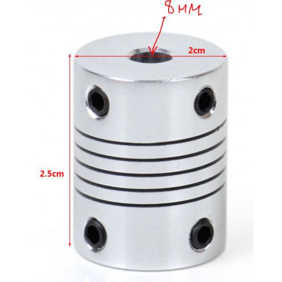 ขาย คัปปลิ้งมอเตอร์ Flexible Coupling 5x8x25mm ราคา 40.00 บาท ในไทย