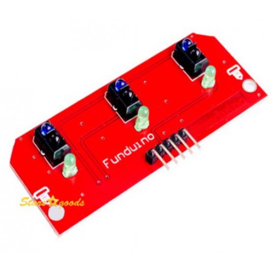 ขาย 3 Channel Tracing Sensor Module 3 Road Line TCRT5000 ราคา 90.00 บาท ในไทย