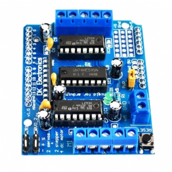 ขาย L293D Motor Drive Shield for Arduino Uno R3 (โมดูล ขับมอเตอร์) ราคา 110.00 บาท ในไทย