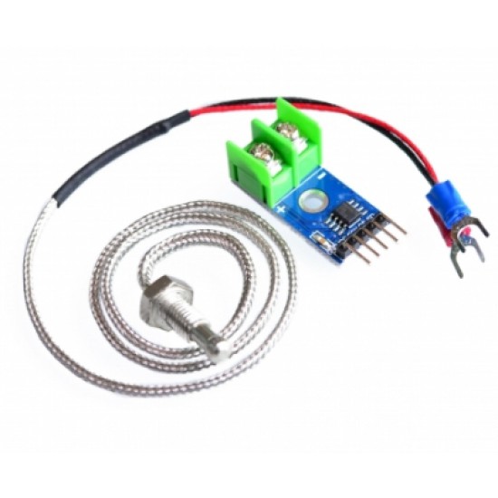 ขาย MAX6675 + Thermocouple 0-800C  วัดอุณหภูมิ เทอร์โมคับเปิล 0-800 องศาเซีลเซียส ราคา 180.00 บาท ในไทย