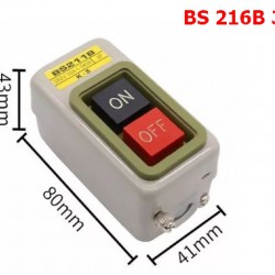 สวิตช์ ปุ่มกด on/off BS216B 500V 2.2KW
