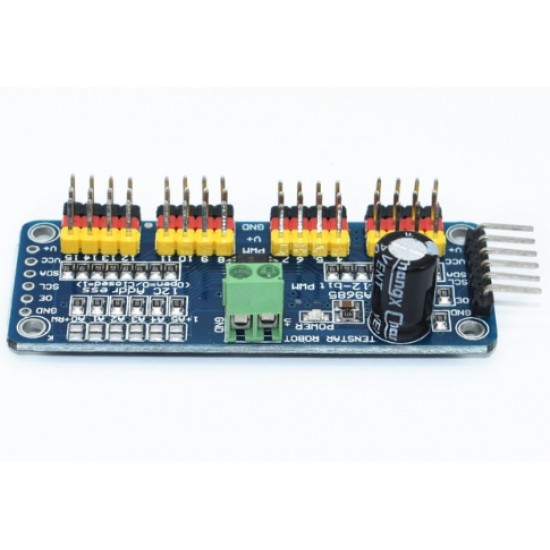 ขาย PWM Servo Motor Driver I2C module PCA9685 16-Channel ราคา 100.00 บาท ในไทย