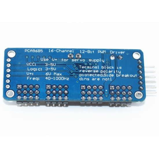 ขาย PWM Servo Motor Driver I2C module PCA9685 16-Channel ราคา 100.00 บาท ในไทย