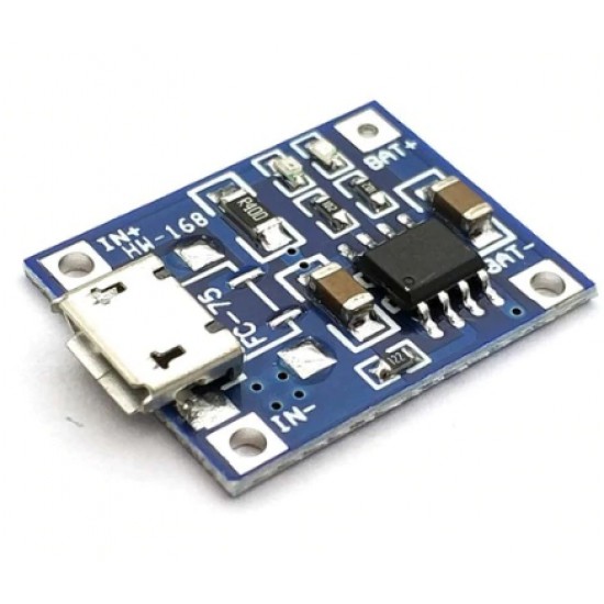 ขาย โมดูลชาร์ท แบตเตอรี่ FC-75  Micro usb 18650  TP4056 1A 3.7-4.2V ราคา 15.00 บาท ในไทย