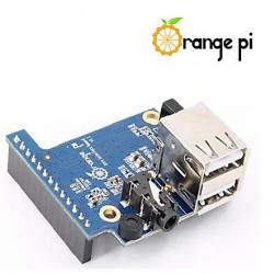 บอร์ดขยาย Orange Pi zero USB2.0 , Microphone , Audio Output