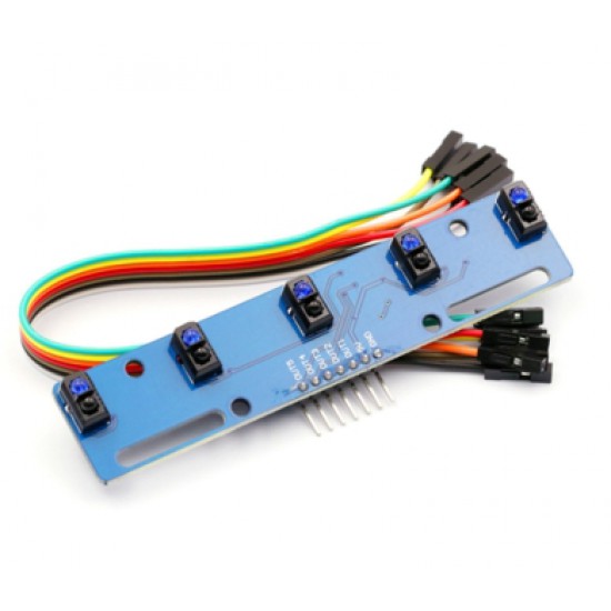 ขาย Tracking Sensor TCRT5000 เซนเชอร์แสงตรวจับเส้นทาง 5 จุด Smart Car  ราคา 90.00 บาท ในไทย