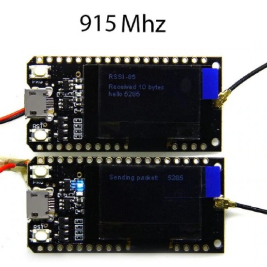ขาย TTGO LORA32 915Mhz SX1276 ESP32 ราคา 650.00 บาท ในไทย