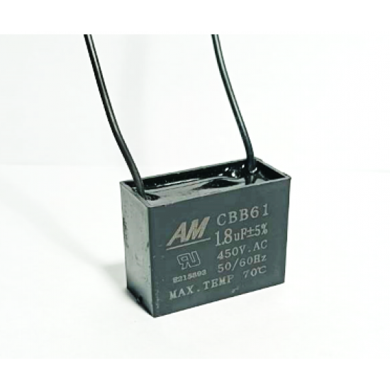 ขาย Capacitor (คาปาซิเตอร์) 1.8uf  450VAC พัดลม ราคา 25.00 บาท ในไทย