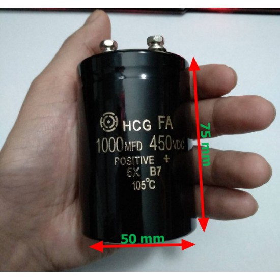 ขาย CAPACITOR 1000MF 450V 105C ราคา 180.00 บาท ในไทย