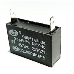 Capacitor (คาปาซิเตอร์) 2.0uf  450VAC พัดลม