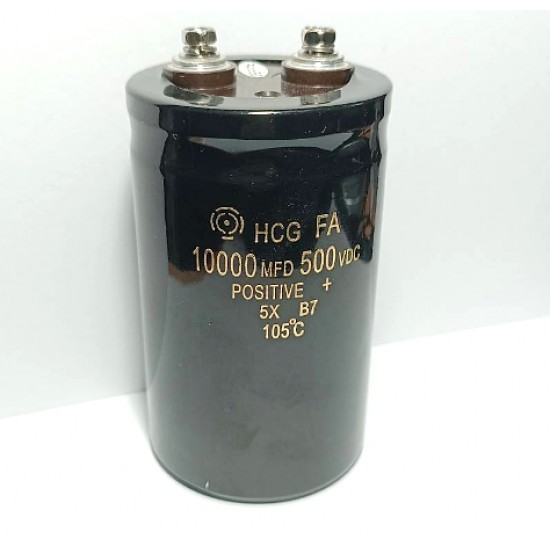 ขาย capacitor 10000uF 500VDC 105C ราคา 350.00 บาท ในไทย