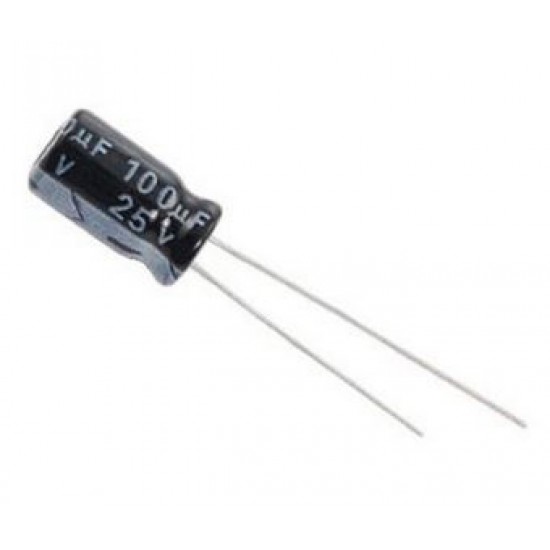 ขาย Capasitor 100uF 25V 105C ราคา 3.00 บาท ในไทย