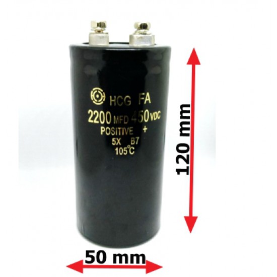 ขาย Capacitor 2200MF 450V 105C  ราคา 350.00 บาท ในไทย