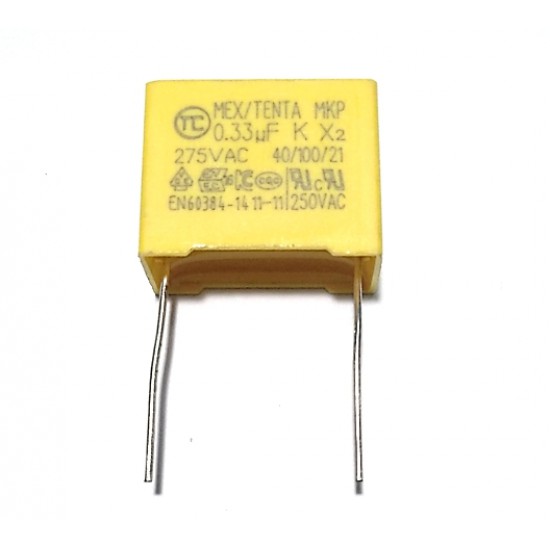 ขาย Capacitor MKP 0.33uf 275VAC ราคา 8.00 บาท ในไทย