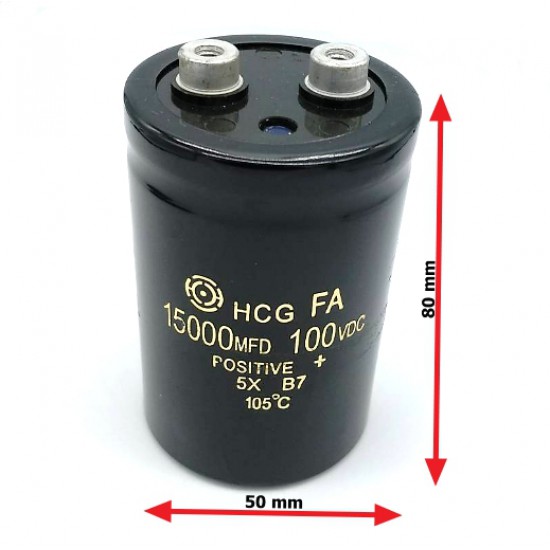 ขาย capacitor 15000uF 100VDC 105C ราคา 210.00 บาท ในไทย