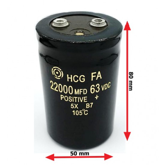 ขาย capacitor 22000uF 100VDC 105C ราคา 195.00 บาท ในไทย