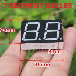 LED 7 SEGMENT 0.8 นิ้ว 8201BS สีแดง Common Anode