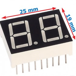 LED 7 Segment 0.56" 2 Digit Common Anode สีแดง 
