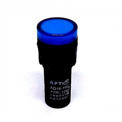 หลอดไฟแสดงสถานะ INDICATOR LAMP AD16-16 12V สีน้ำเงิน