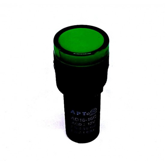 ขาย หลอดไฟแสดงสถานะ INDICATOR LAMP AD16-16 12V สีเขียว ราคา 18.00 บาท ในไทย