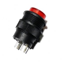 Button R16-503 สีแดง (สวิตช์ปุ่มกด) กดติด กดดับ มีไฟแสดงสถานะ