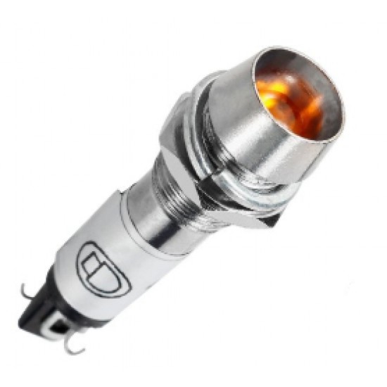ขาย หลอดไฟ XD8-1 LAMP LED สำหรับโต๊ะทดลอง PLC 24V  สีส้ม ราคา 20.00 บาท ในไทย