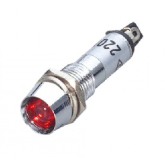 ขาย หลอดไฟ XD8-1 LAMP LED สำหรับโต๊ะทดลอง PLC 24V  สีแดง ราคา 20.00 บาท ในไทย