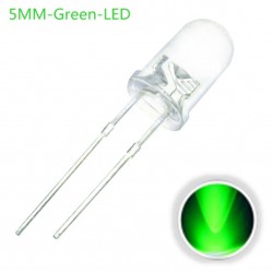 LED 5MM Transparent แสงสีเขียว