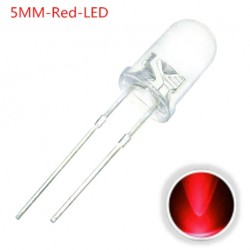 LED 5MM Transparent แสงสีแดง
