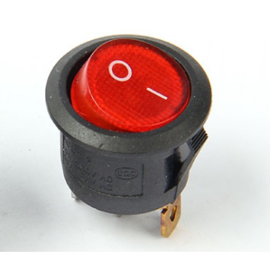ขาย switch on/off KCD1 6A แบบกลม สีแดง (สวิตช์) ราคา 8.00 บาท ในไทย