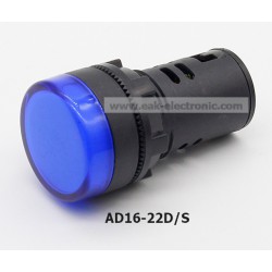 หลอดไฟแสดงสถานะ INDICATOR LAMP DN22 AD16-22D 12V สีน้ำเงิน