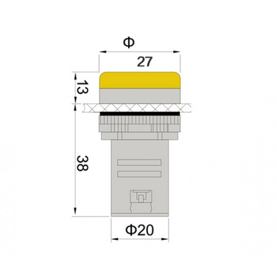 ขาย หลอดไฟแสดงสถานะ INDICATOR LAMP DN22 AD16-22D 12V สีน้ำเงิน ราคา 48.00 บาท ในไทย