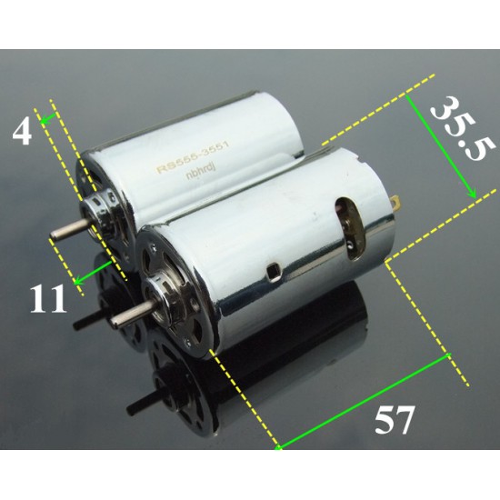 ขาย Motor (มอเตอร์) 555 12-24 VDC 6000-12000 รอบ ราคา 190.00 บาท ในไทย