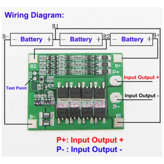 ขาย BMS 3S 11.1V 25A 18650 With Balance ราคา 70.00 บาท ในไทย