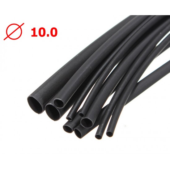 ขาย ท่อหด 10 มิล สีดำ heat shrink tube 10mm Black 1 เมตร ราคา 8.00 บาท ในไทย