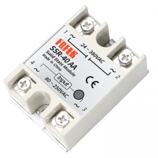 ขาย solid state relay  80-250V AC TO 24-380 AC (SSR-40 AA) โซลิตสเตจ รีเลย์ ราคา 160.00 บาท ในไทย