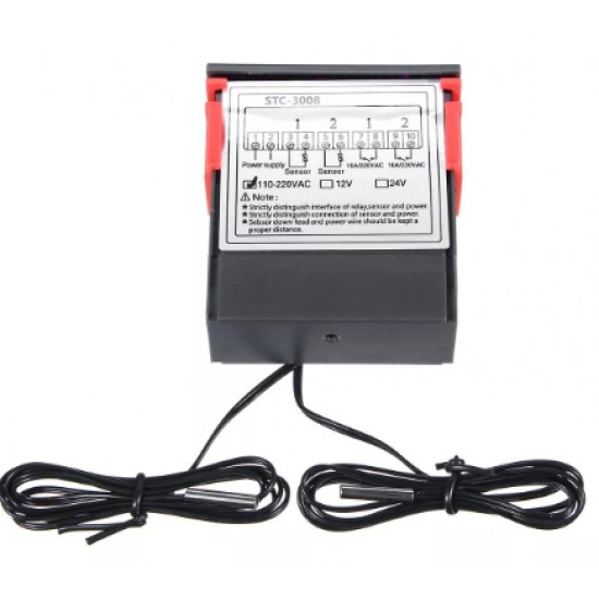 ขาย STC3008 (STC-3008) เครื่องควบคุมอุณหภมูิ 2 ช่อง 220VAC ราคา 220.00 บาท ในไทย